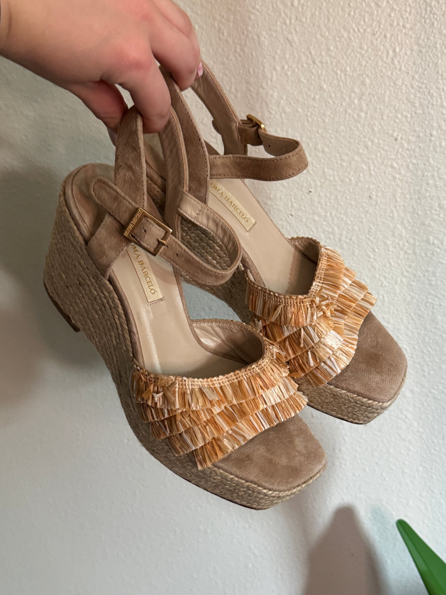Paloma Barcelo Raffia Wedges 39