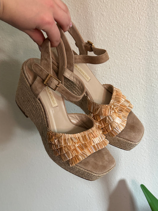 Paloma Barcelo Raffia Wedges 39